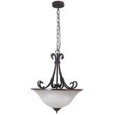 Zander Lighting Bronze 3 Light Pendant