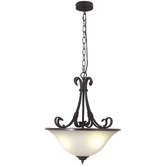 Zander Lighting Bronze 3 Light Pendant