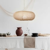 Zander Lighting Ryla Cream Oval Linen Pendant Shade