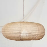 Zander Lighting Ryla Cream Oval Linen Pendant Shade