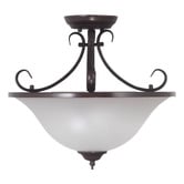 Zander Lighting Bennet Bronze Steel 3-Light Ceiling Light