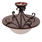 Zander Lighting Bennet Bronze Steel 3-Light Ceiling Light
