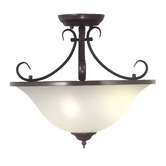 Zander Lighting Bennet Bronze Steel 3-Light Ceiling Light
