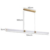 Zander Lighting Harrison Steel LED Linear Pendant Light