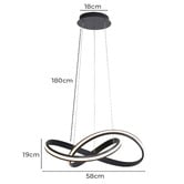 Zander Lighting Ruth Abstract Aluminium LED Pendant Light