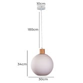 Zander Lighting Lee Pine Wood Pendant Light