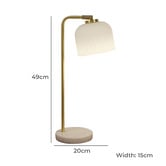 Zander Lighting Alicia Frosted Glass Fluted Table Lamp
