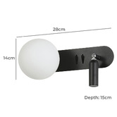 Zander Lighting Myrtle Steel 2 Light LED Wall Light