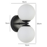 Zander Lighting Lara Steel 2 Light Wall Sconce