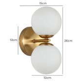 Zander Lighting Lara Steel 2 Light Wall Sconce