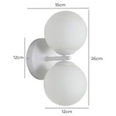 Zander Lighting Lara Steel 2 Light Wall Sconce