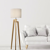 Zander Lighting Alba Wooden Tripod Floor Lamp