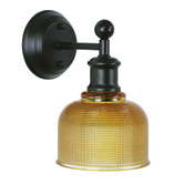 Zander Lighting Dimitri Etched Glass Armed Wall Light