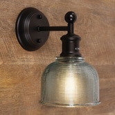 Zander Lighting Dimitri Etched Glass Armed Wall Light