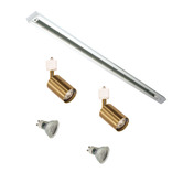 Zander Lighting Parker Steel 2 Bulb Track Light