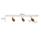 Zander Lighting Parker Steel 3 Bulb Track Light
