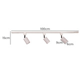 Zander Lighting Parker Steel 3 Bulb Track Light