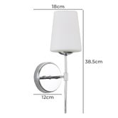 Zander Lighting Elihu Frosted Glass Wall Sconce