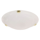 Zander Lighting Sauser Clips Alabaster Oyster Light