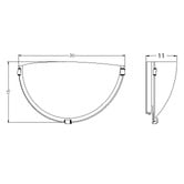 Zander Lighting Sauser Uplighter Alabaster Wall Light