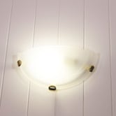 Zander Lighting Sauser Uplighter Alabaster Wall Light