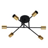 Zander Lighting Ridge Steel 6 Lamp Semi Flush Ceiling Light