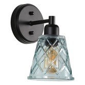 Zander Lighting Towson Steel &amp; Glass Wall Light