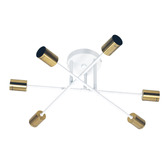 Zander Lighting Ridge Steel 6 Lamp Semi Flush Ceiling Light