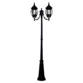 Zander Lighting Saugus Aluminium Twin Head Exterior Lamp Post