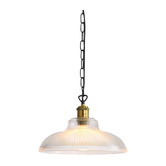 Zander Lighting Caribou Ribbed Glass Pendant Light