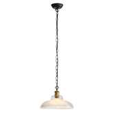 Zander Lighting Caribou Ribbed Glass Pendant Light