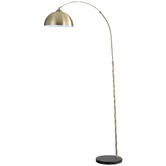 Zander Lighting Naomi Steel &amp; Marble Floor Lamp