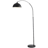 Zander Lighting Naomi Steel &amp; Marble Floor Lamp
