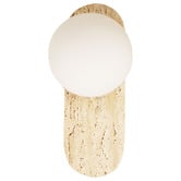 Zander Lighting Khalin Beige Travertine Wall Light