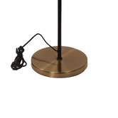 Zander Lighting Cosenza Black Metal 2 Light Floor Lamp