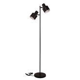 Zander Lighting Cosenza Black Metal 2 Light Floor Lamp
