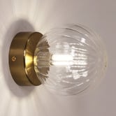 Zander Lighting Effie Steel &amp; Glass Wall Light
