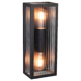 Zander Lighting Farah Fluted Glass Exterior Up/Down Wall Light
