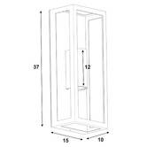 Zander Lighting Farah Fluted Glass Exterior Up/Down Wall Light