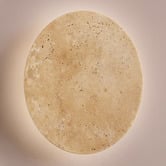 Zander Lighting Mathilda Steel &amp; Travertine LED Wall Sconce