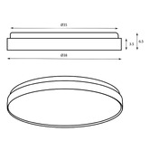 Zander Lighting Mason Steel Tri-CCT LED Oyster Light