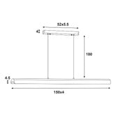 Zander Lighting Harlan Ash wood LED Linear Pendant Light