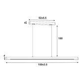 Zander Lighting Urban Ash wood LED Linear Pendant Light