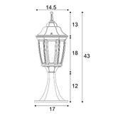 Zander Lighting Saugus Pillar-Mounted Aluminium  Exterior Fence Light