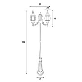 Zander Lighting Saugus Aluminium Twin Head Exterior Lamp Post