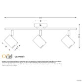 Zander Lighting Naples Metal Adjustable 3 Lamp Spotlight