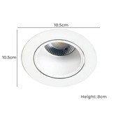 Zander Lighting Rowland 90mm Cut Out LED 8W Gimble Recessed Downlights