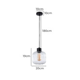Zander Lighting Hyo Reeded Glass Drum Pendant