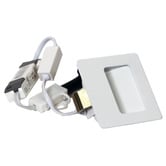 Zander Lighting Kekoo White Metal 3W Tri-colour LED Recessed Wall Light