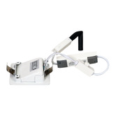 Zander Lighting Kekoo White Metal 3W Tri-colour LED Recessed Wall Light